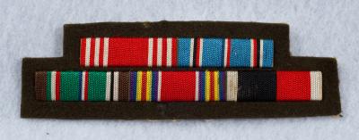 WWII Era Ribbon Rack 5 Place ETO Theater Made