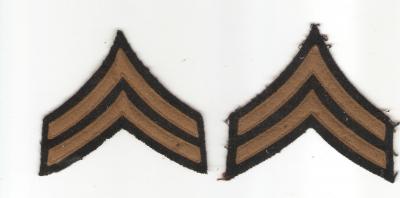 WWII Corporal Rank Patches Felt