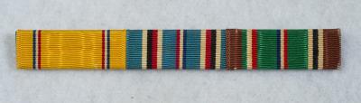 WWII Ribbon Bar 3 Place Navy USMC ETO