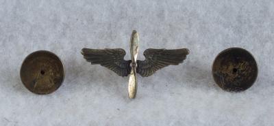 WWII Army Officer AAF Collar Insignia Pin 