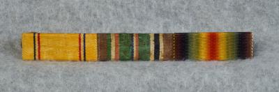 WWII Ribbon Bar 3 Place Navy USMC ETO WWI