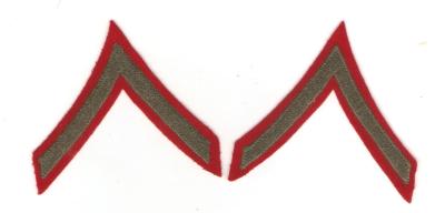 WWII Era USMC Marine Private Rank Pair