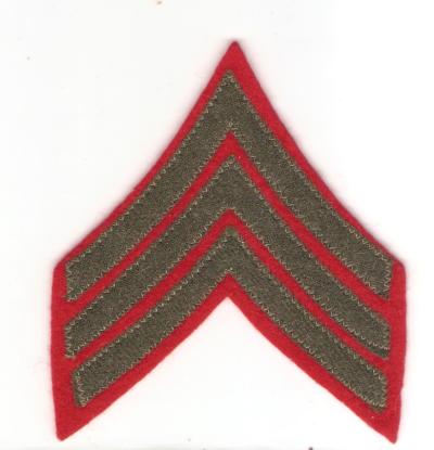 WWII USMC Marine Sergeants Rank Patch