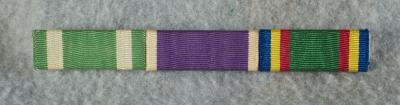 WWII Navy Three Place Ribbon Bar Purple Heart