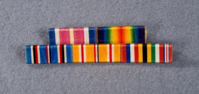 WWI WWII Ribbon Bar 5 Place Navy Pacific PTO