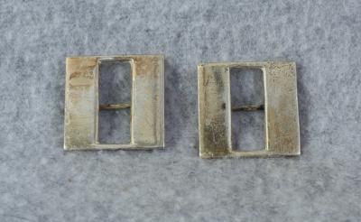 WWII Sterling Navy Captain Rank Insignia Pins Pair