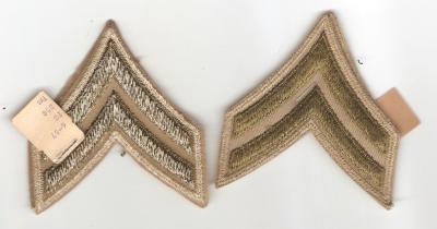 WWII Army Corporal Rank Set New Old Stock