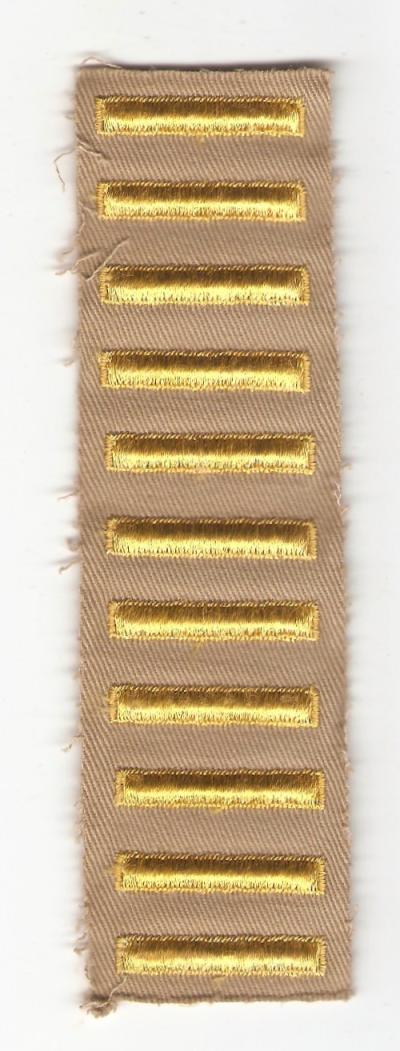 WWII Army 11 Overseas Stripes Khaki