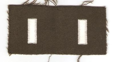 WWII 1st Lt Lieutenant Embroidered Insignia Pinks