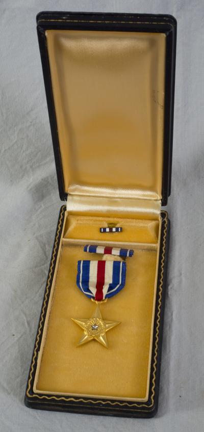 WWII Silver Star Medal Cased 