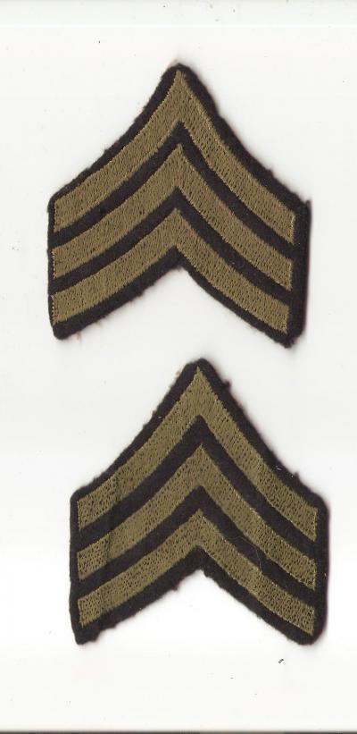 WWII Sergeant Rank Patches Felt