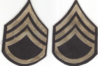 WWII Staff Sergeant Rank Patches Bevo