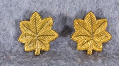 WWII Majors Rank Pins Pair