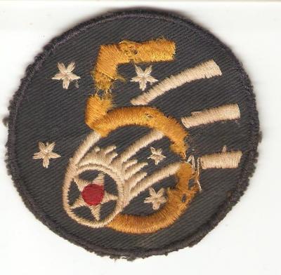 WWII Patch 5th AAF Theater Made 