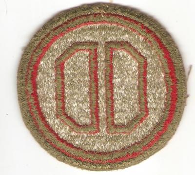 WWII 31st Division Patch Green Back