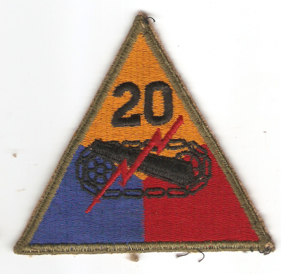 WWII 20th Armored Division Patch