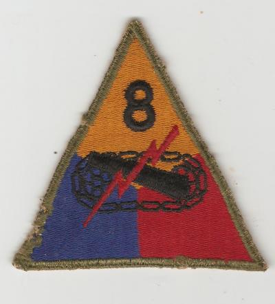 WWII 8th Armored Division Patch