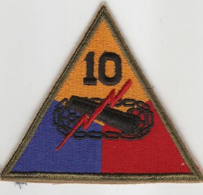 WWII 10th Armored Division Patch