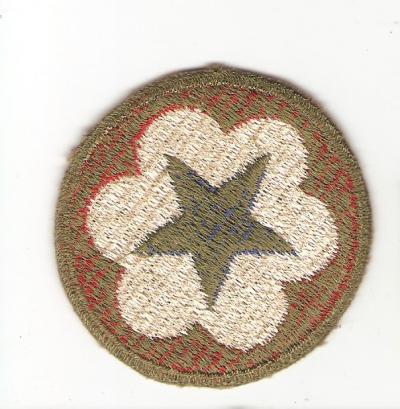 WWII Army Service Forces Patch Green Back