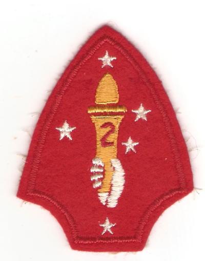 WWII Marine Corps 2nd Marine Division Felt