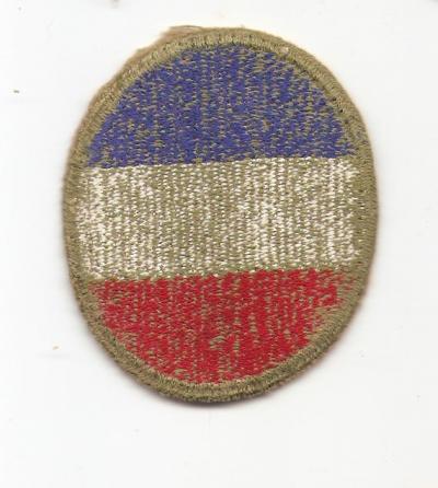 WWII Patch Army Ground Forces Green Back