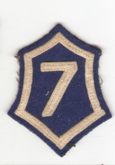 WWI US Army 7th Corps Patch Felt