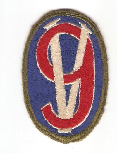 WWII 95th Infantry Division Patch OD Border