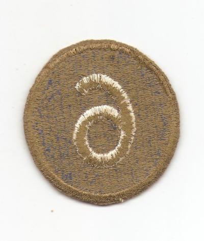 WWII 6th Corps Patch Green Back