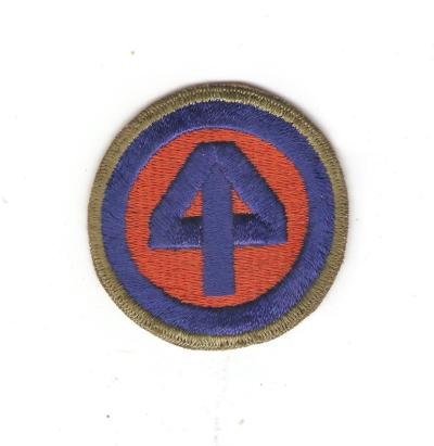 WWII 44th Division Infantry Patch OD Edge