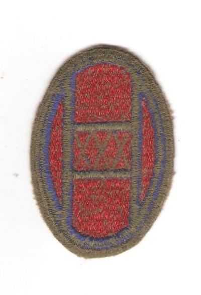 WWII 30th Infantry Division Patch Green Back