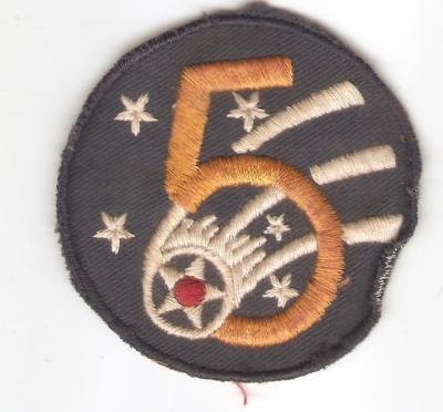 WWII Patch 5th AAF Australian Theater Made 