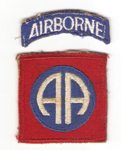 WWII 82nd Airborne Division Patch & Tab