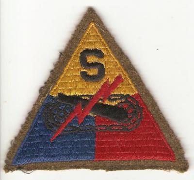 WWII Armored School S Patch Felt