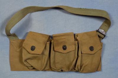 WWI 1918 BAR Shoulder Bandolier Triple Ammo Pouch 