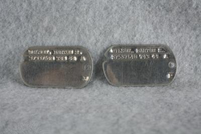 WWII Dog Tags Barton S. Wilson