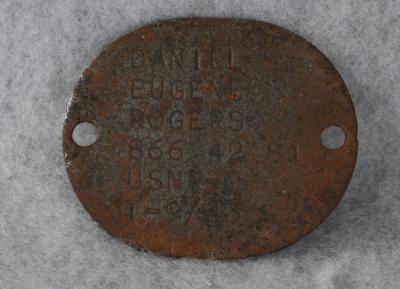 WWII USN Navy Dog Tag Daniel Rogers