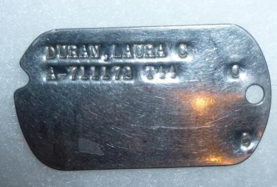 WWII WAC Dog Tag Laura C. Duran