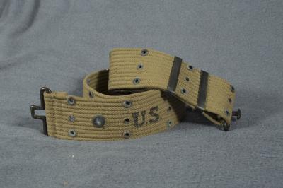 WWII M36 Web Pistol Belt Khaki 1942 Minty