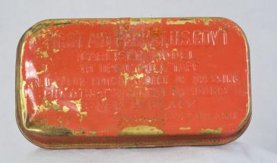 WWII Carlisle Bandage Tin Red