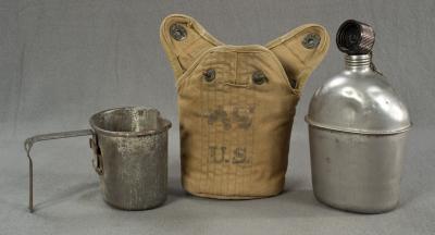 WWII Canteen Set with Cup & Cover 