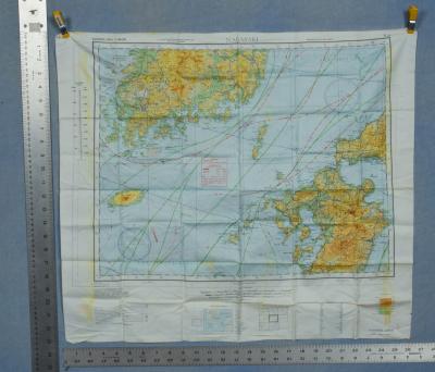 WWII Escape & Evasion Map Kagoshima Nagasaki Japan