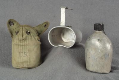 WWII Canteen Set with Cup & Cover 