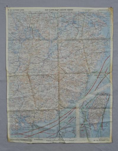 WWII AAF Escape & Evasion Map SE & NE China