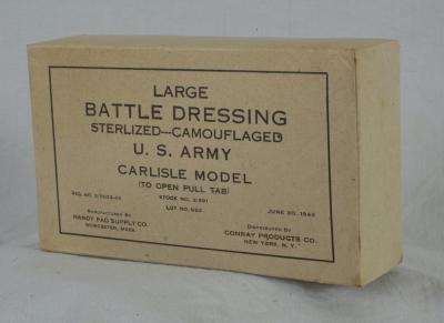 WWII Large Carlisle Dressing Bandage Camouflaged