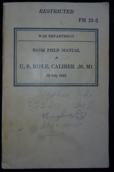 WWII Manual M1 30 Caliber Rifle FM 23-5