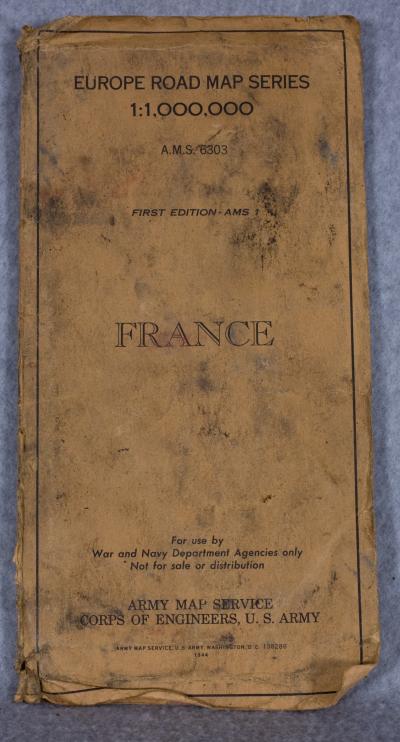 WWII US Army 1944 Map France #6303