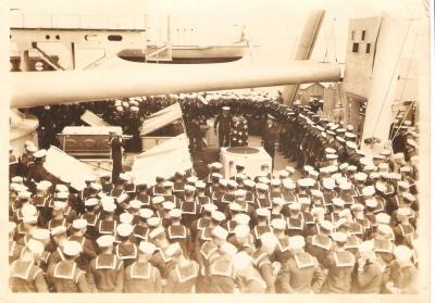 WWII Navy Battleship Photograph Lot