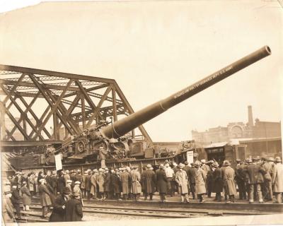 Coast Guard Press Photo Artillery Gun in Chicago