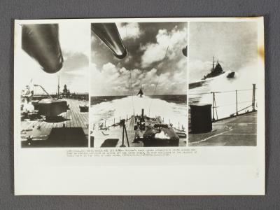 WWII Press Photo Japanese Navy Fleet 