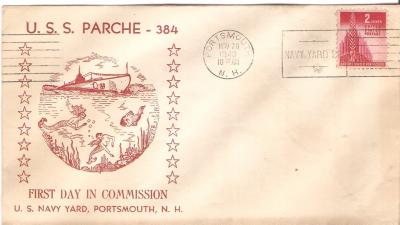 USS Parche 384 Submarine Envelope 1941 